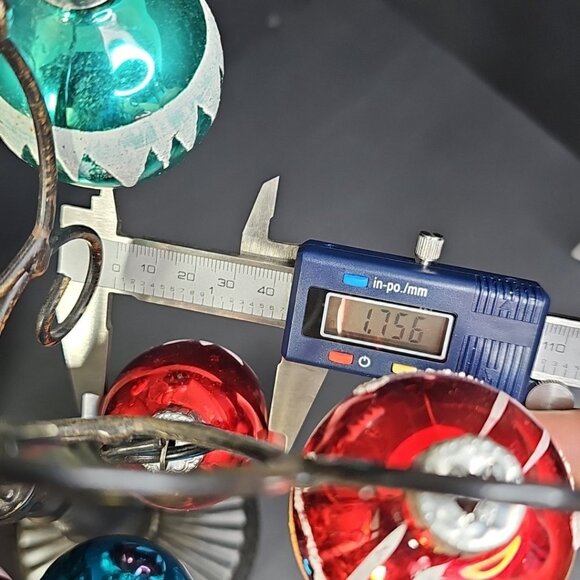 9pcs Christmas Ornaments Baubles Made In Germany Vintage Mercury Glass set - Picture 10 of 14